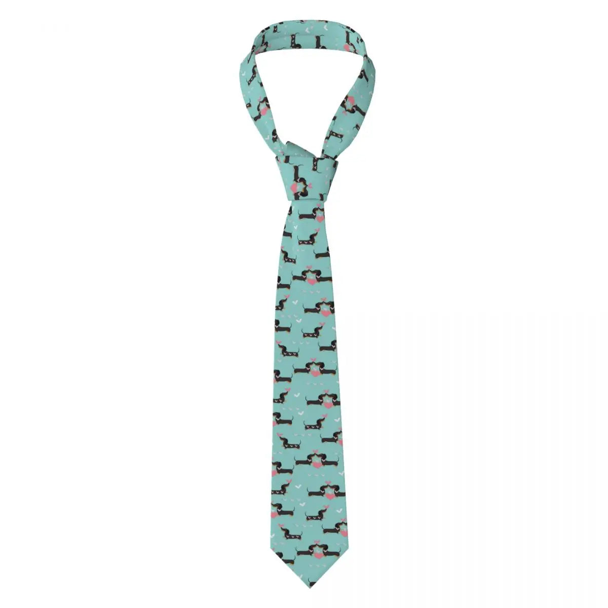 Dachshund Print Men’s Tie – Sausage Dog Novelty Necktie Gift