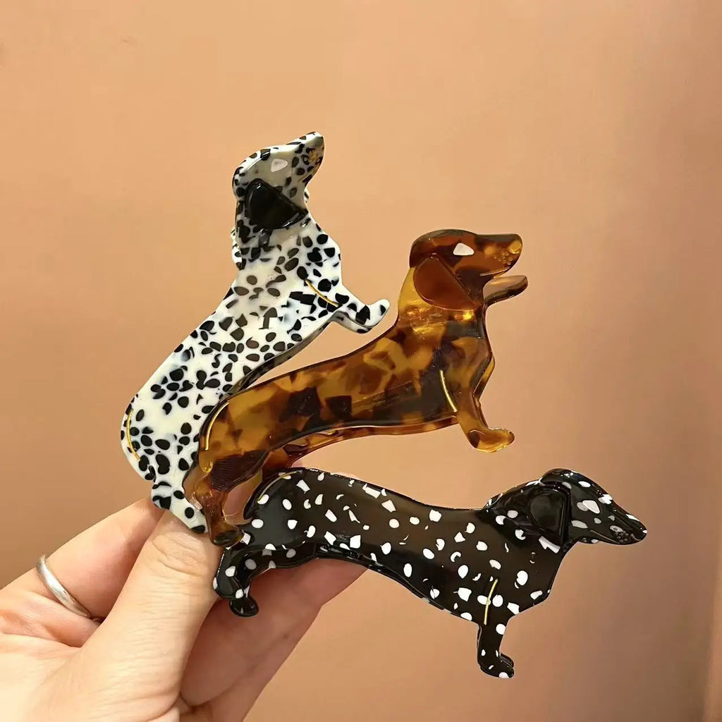 Long Dog Hair Clip – Dachshund Acetate Clip