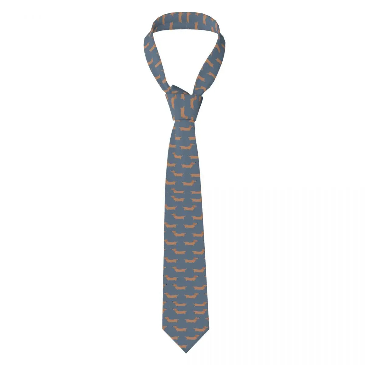Dachshund Print Men’s Tie – Sausage Dog Novelty Necktie Gift