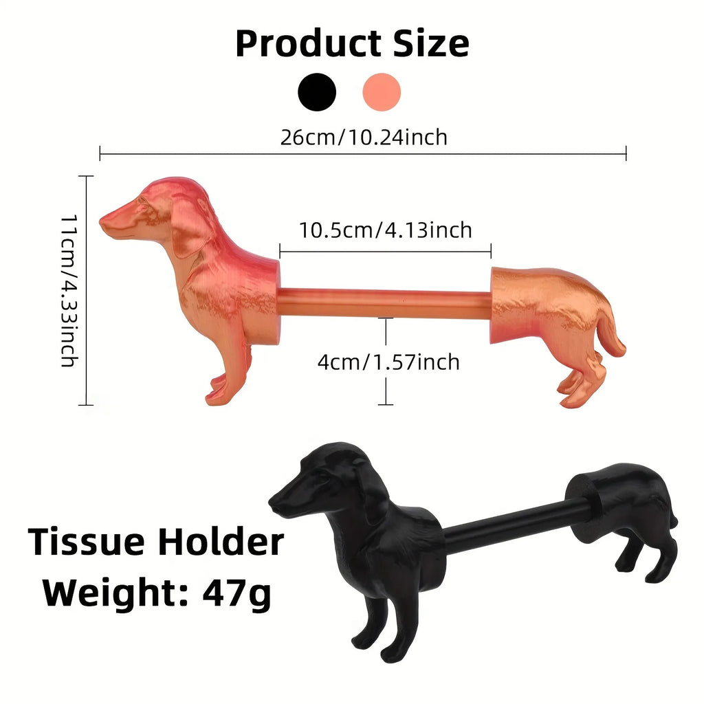 Dachshund Toilet Paper Holder – Funny Sausage Dog Bathroom Decor