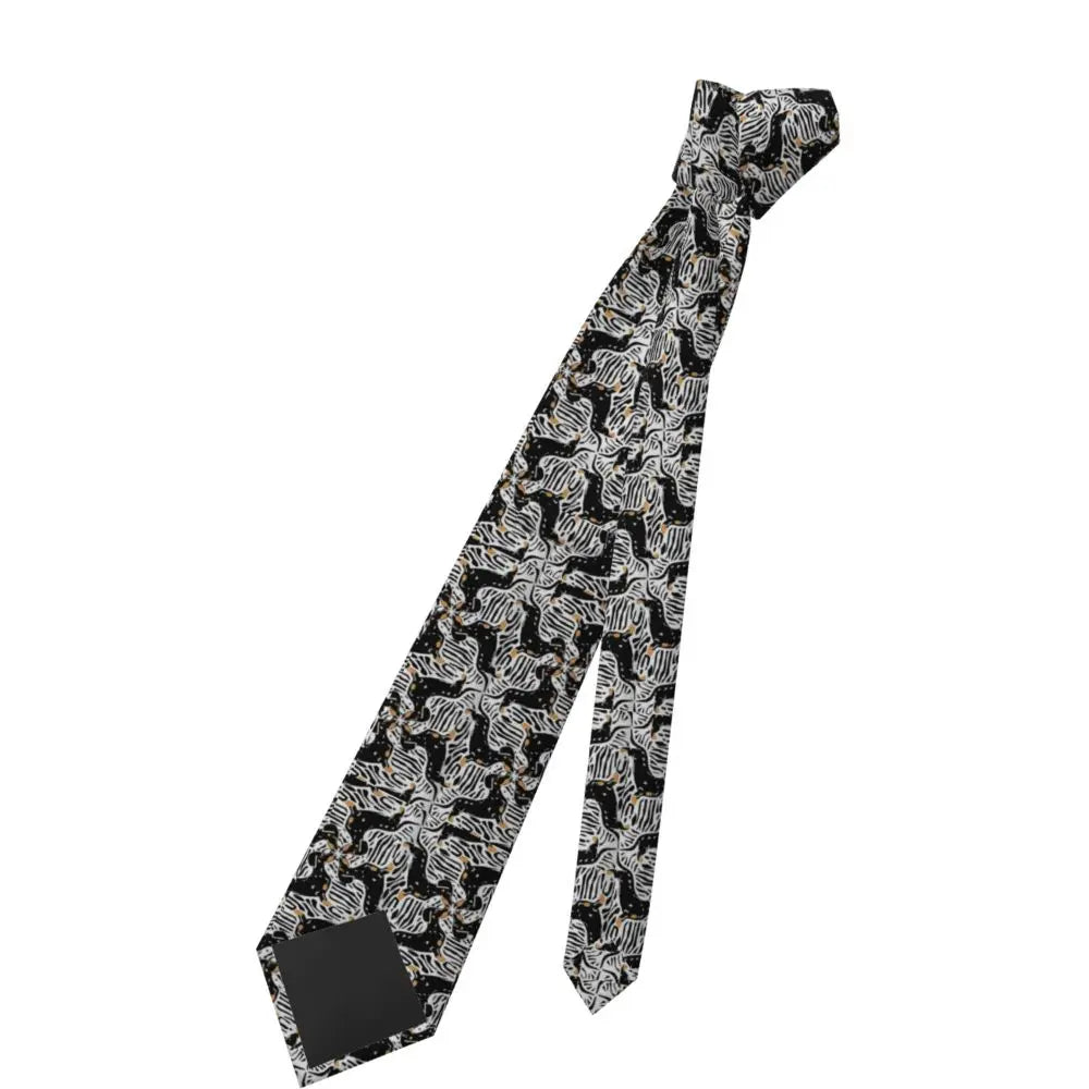 Dachshund Print Men’s Tie – Sausage Dog Novelty Necktie Gift