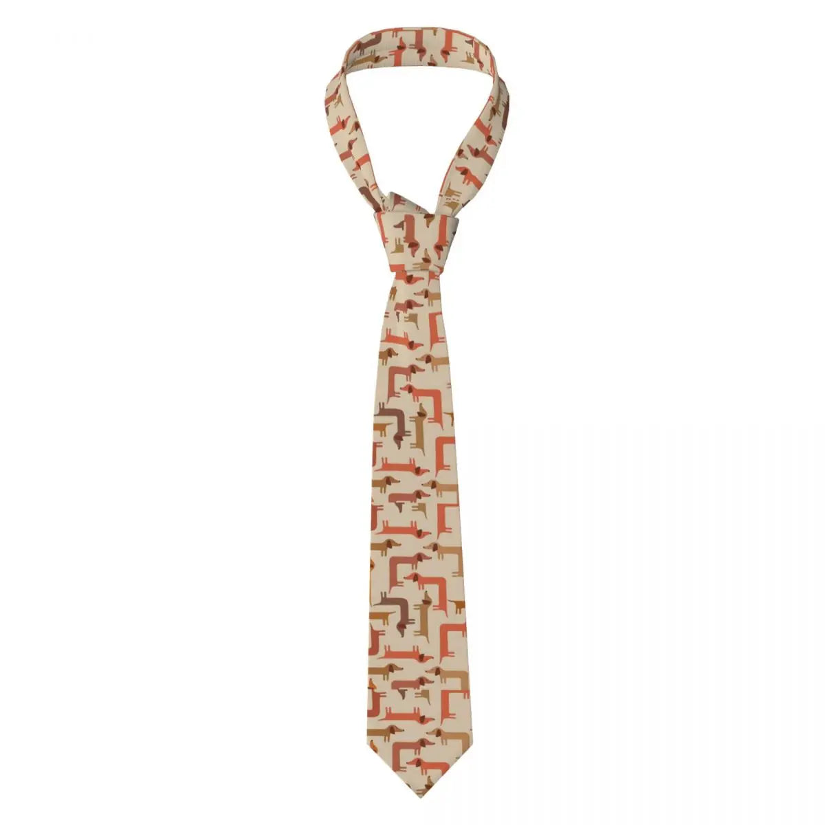 Dachshund Print Men’s Tie – Sausage Dog Novelty Necktie Gift