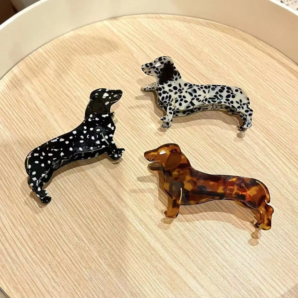Long Dog Hair Clip – Dachshund Acetate Clip