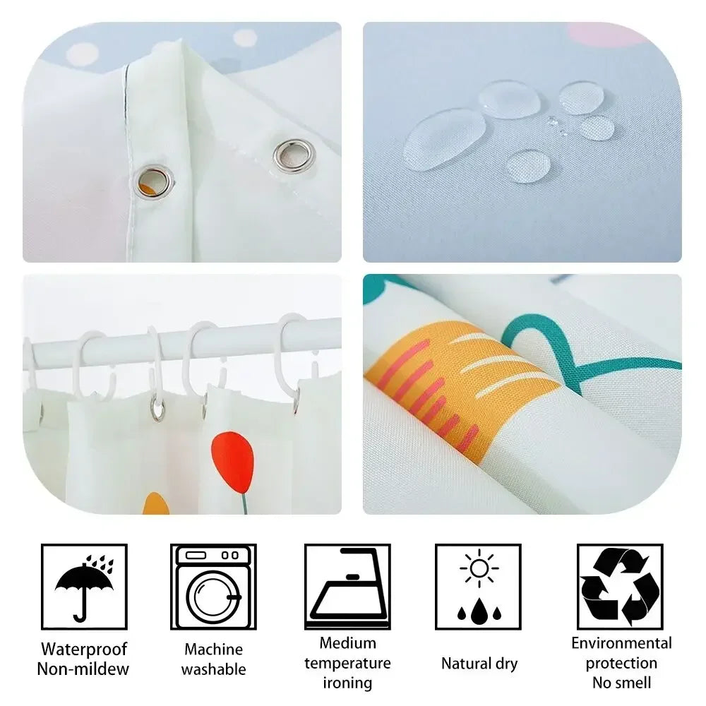 Dachshund Black & White Shower Curtain – Waterproof Bathroom Decor with Sausage Dog Print