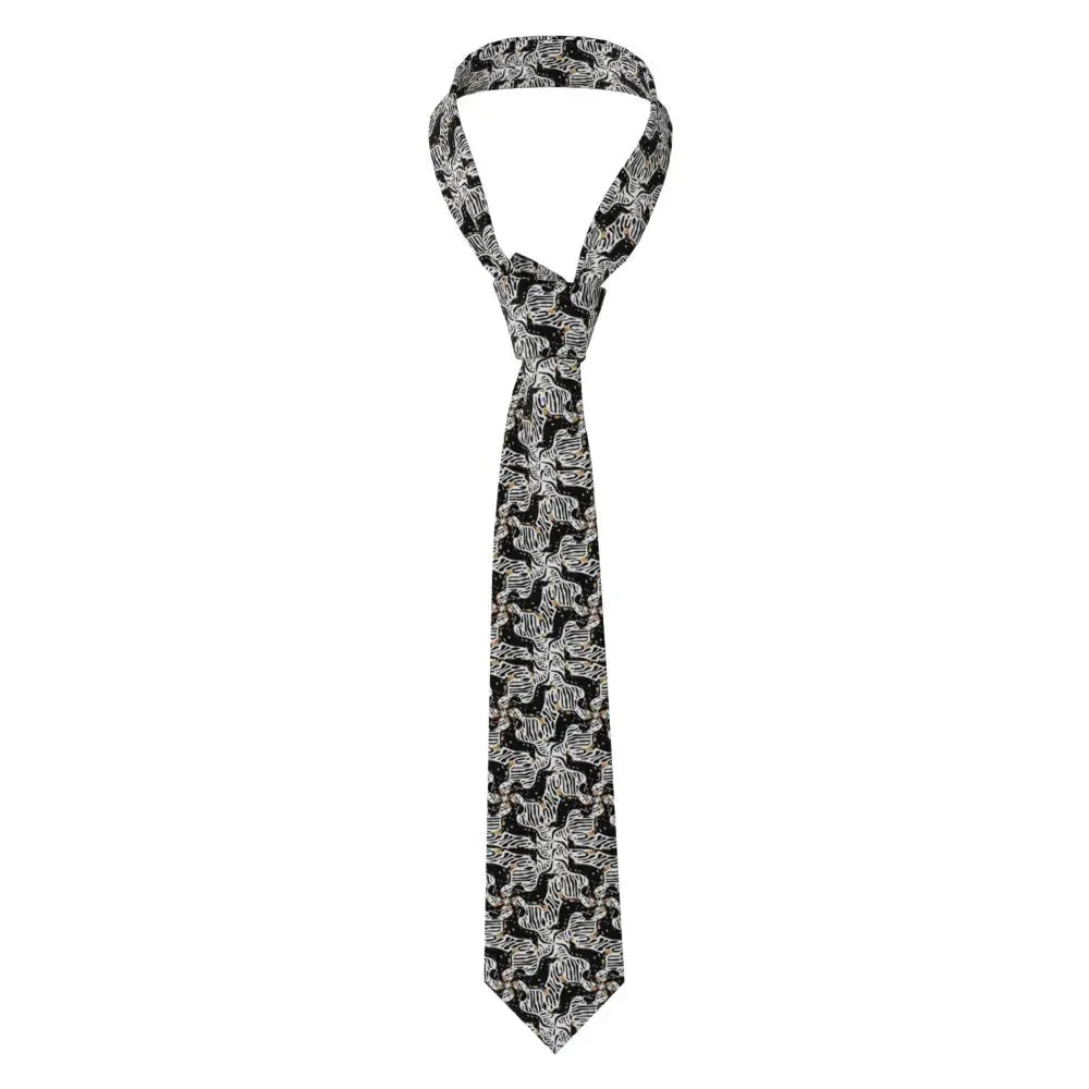 Dachshund Print Men’s Tie – Sausage Dog Novelty Necktie Gift