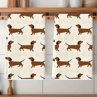 Dachshund Kitchen Towel – Cute Dish Towel for Dog Lovers
