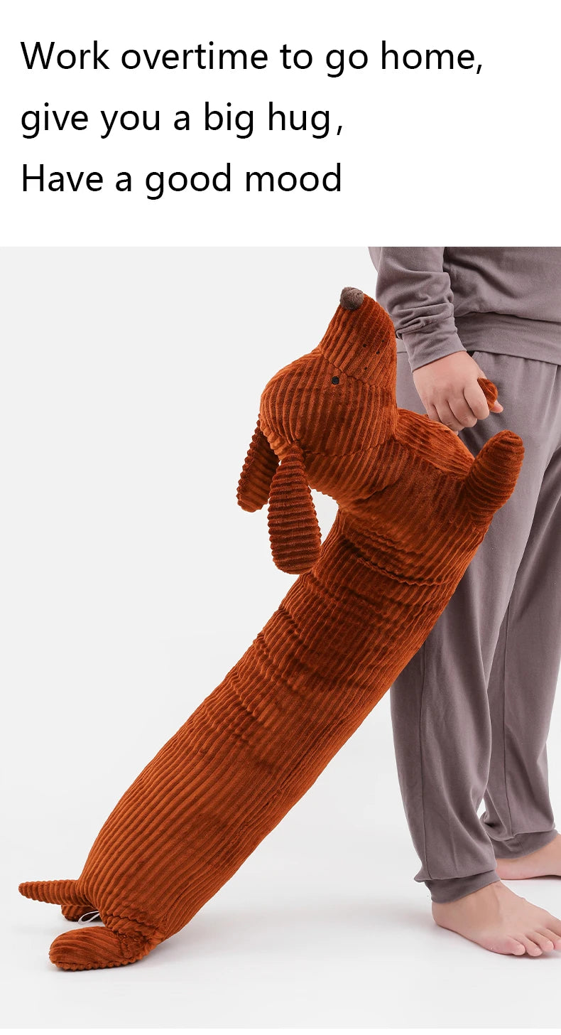Dachshund Plush Hug Pillow – Soft Long Dog Stuffed Throw Cushion for Sofa