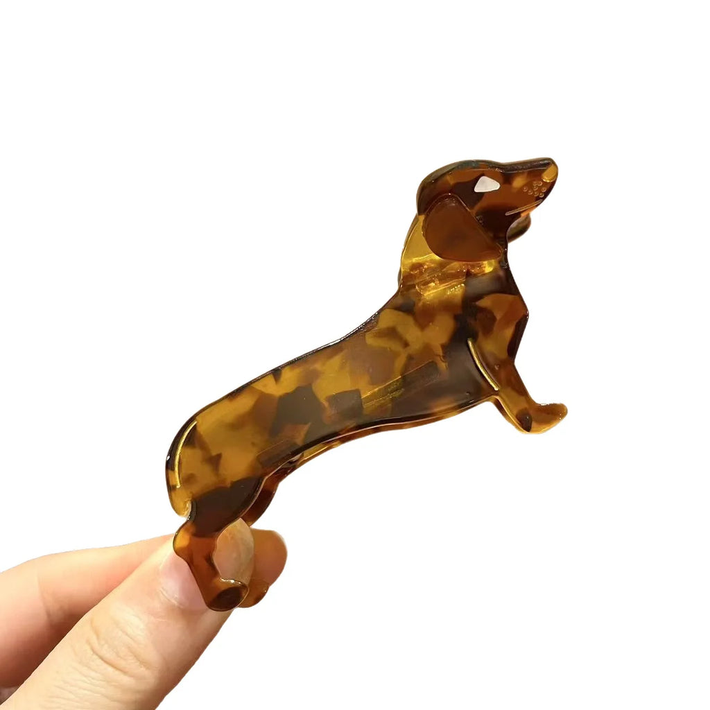 Long Dog Hair Clip – Dachshund Acetate Clip