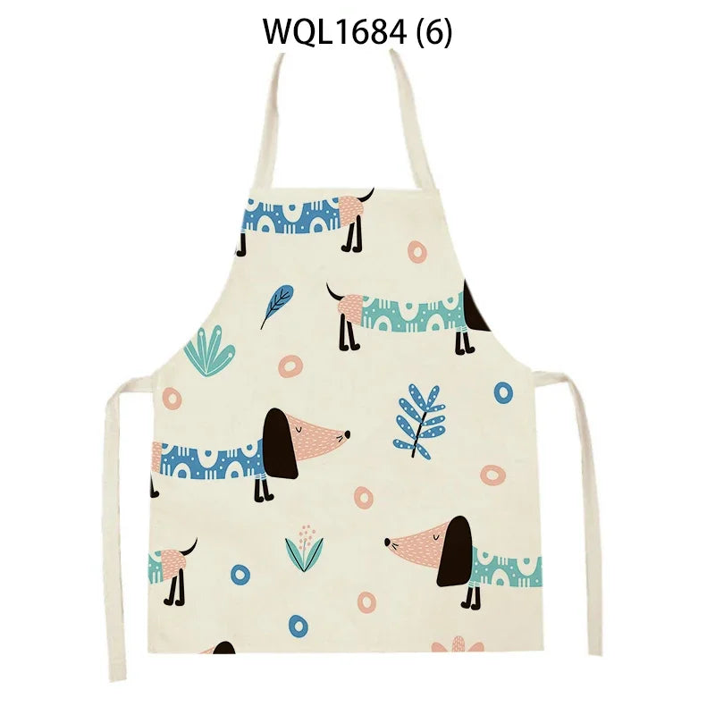 Long Dog Kitchen Apron – Dachshund Print Everyday Cooking Apron