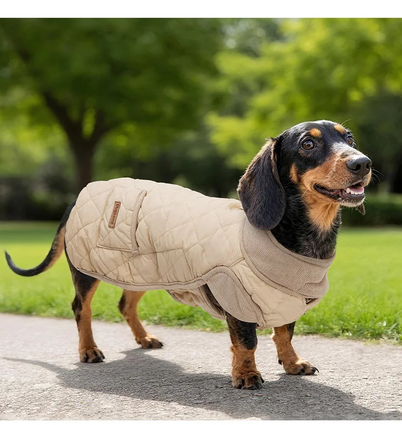 Long Dog Winter Jacket – Water-Repellent Dachshund Coat