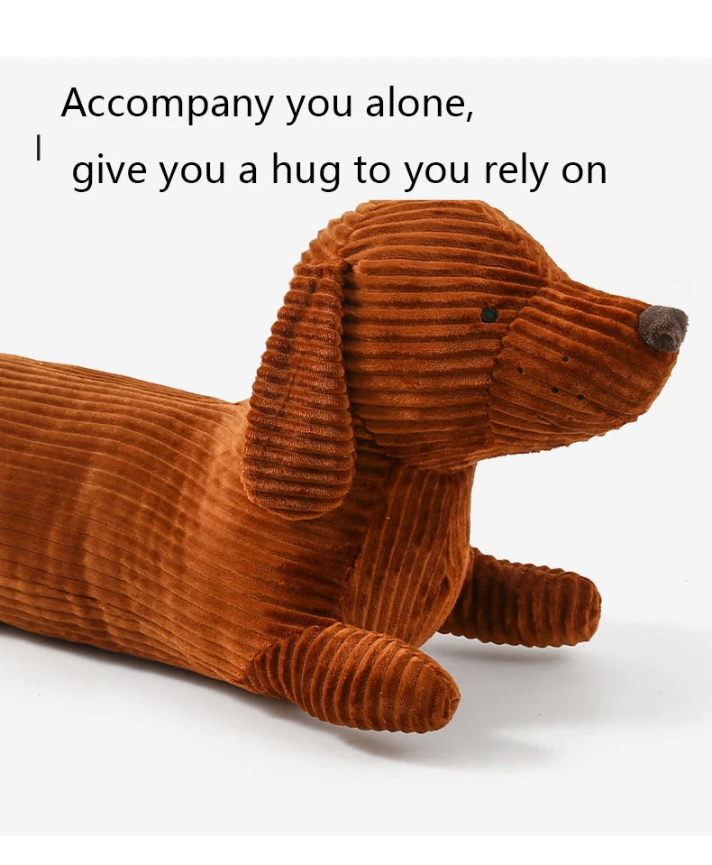 Dachshund Plush Hug Pillow – Soft Long Dog Stuffed Throw Cushion for Sofa