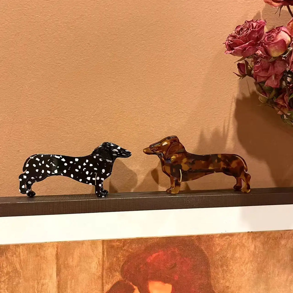 Long Dog Hair Clip – Dachshund Acetate Clip