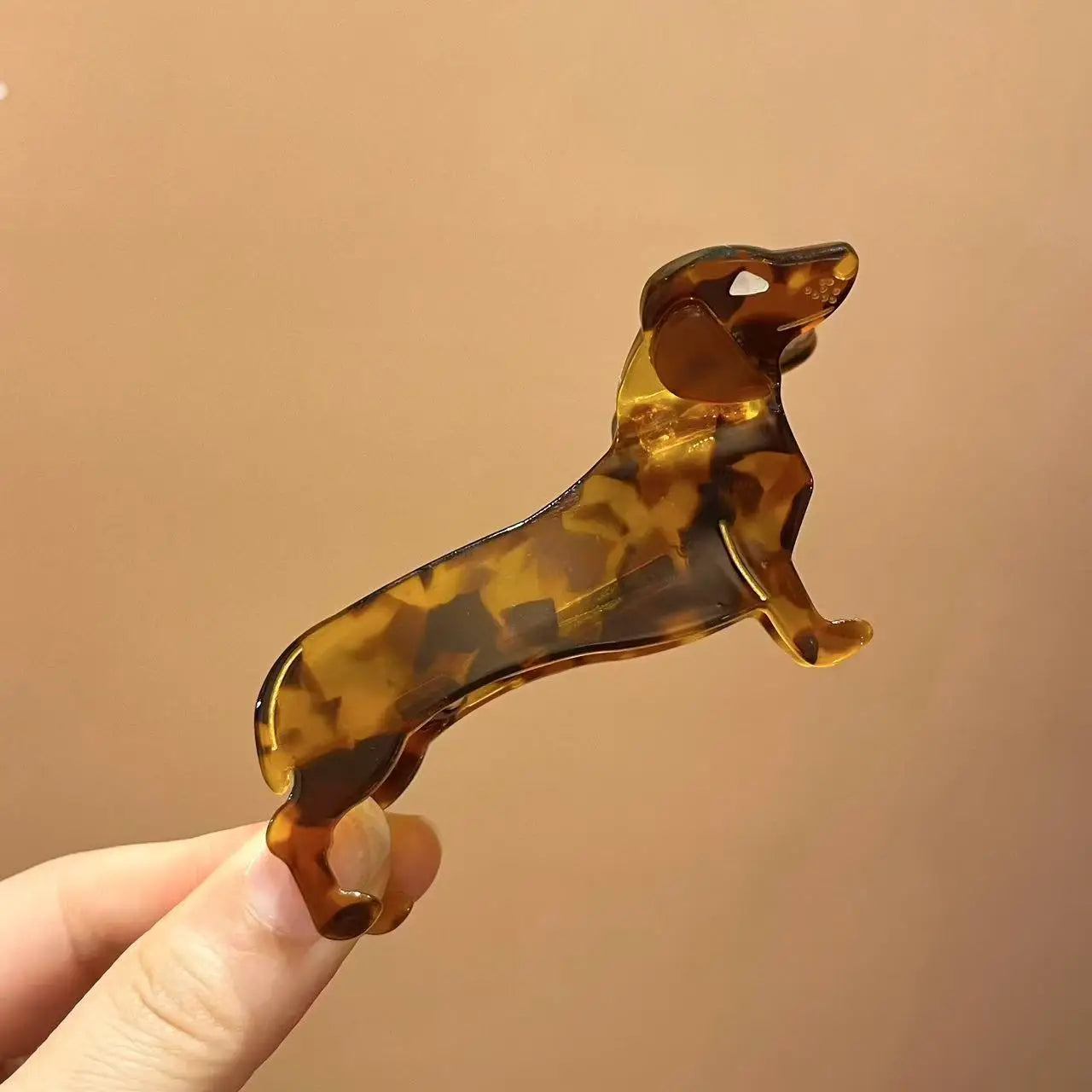Long Dog Hair Clip – Dachshund Acetate Clip