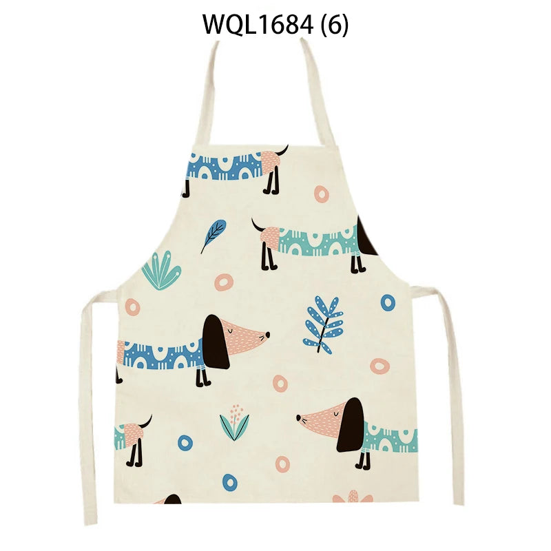 Long Dog Kitchen Apron – Dachshund Print Everyday Cooking Apron