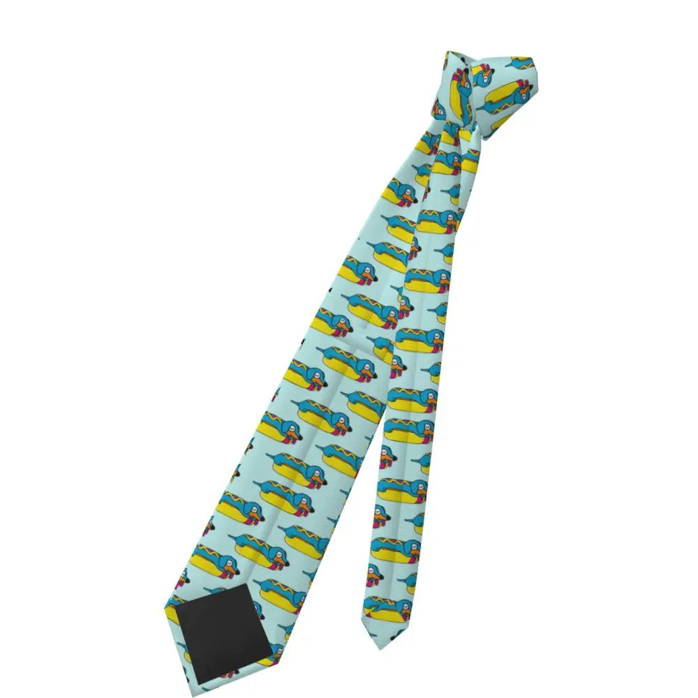 Dachshund Print Men’s Tie – Sausage Dog Novelty Necktie Gift