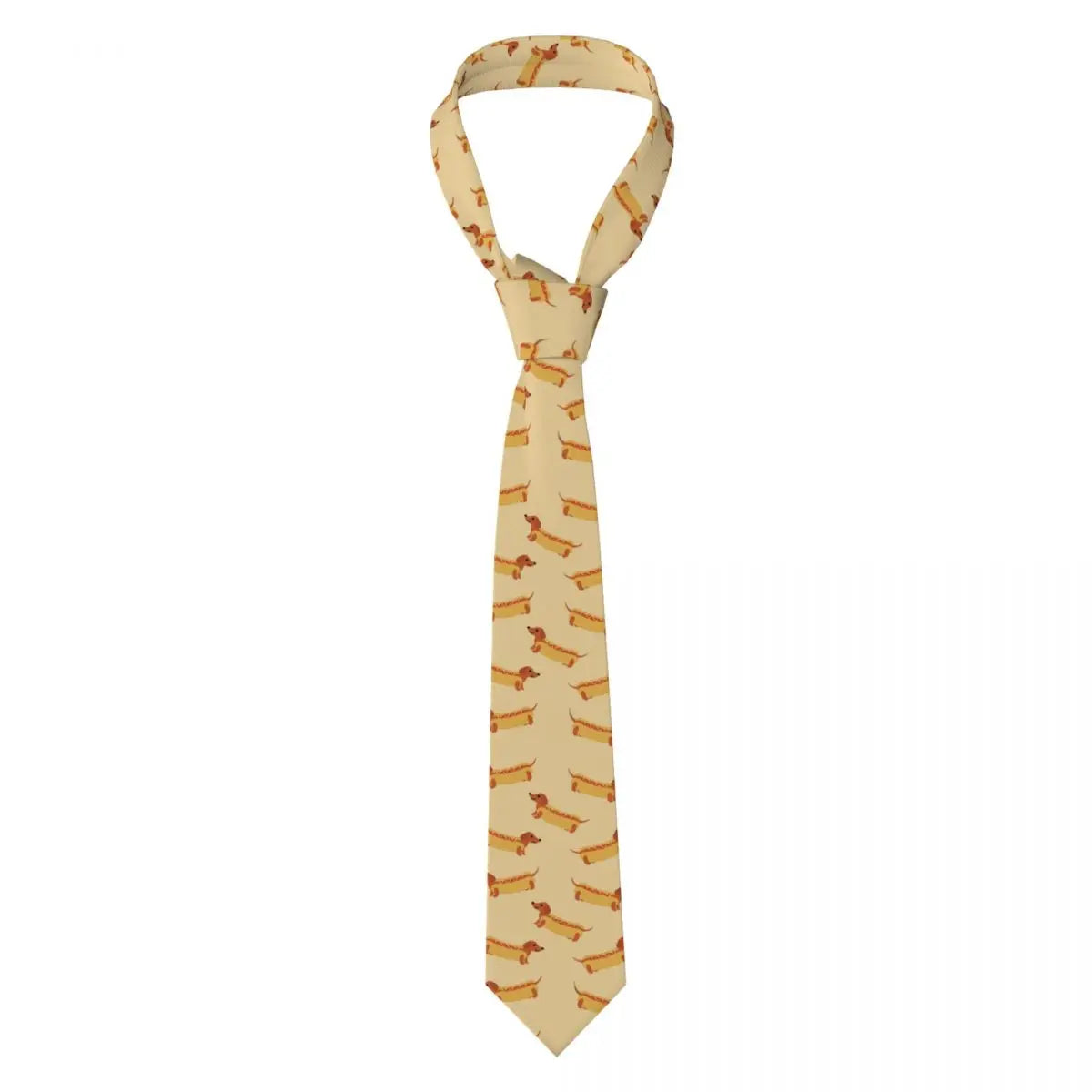 Dachshund Print Men’s Tie – Sausage Dog Novelty Necktie Gift