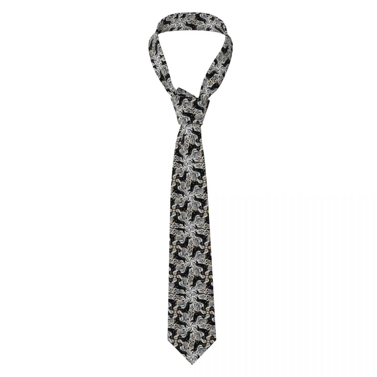 Dachshund Print Men’s Tie – Sausage Dog Novelty Necktie Gift