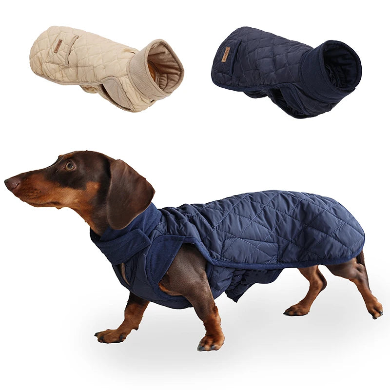 Long Dog Winter Jacket – Water-Repellent Dachshund Coat