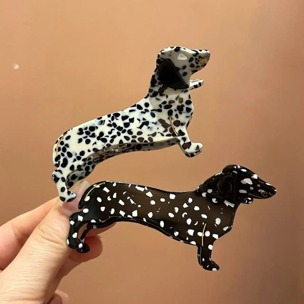 Long Dog Hair Clip – Dachshund Acetate Clip