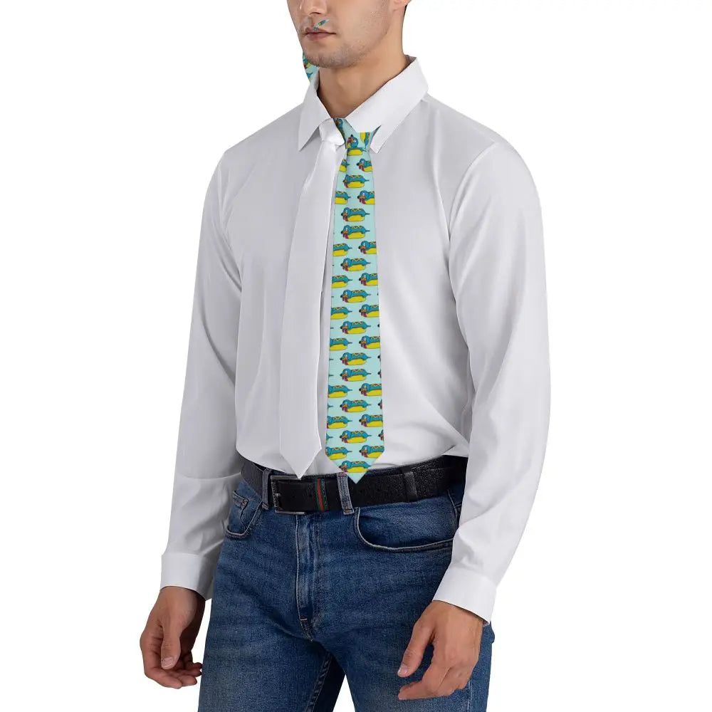 Dachshund Print Men’s Tie – Sausage Dog Novelty Necktie Gift