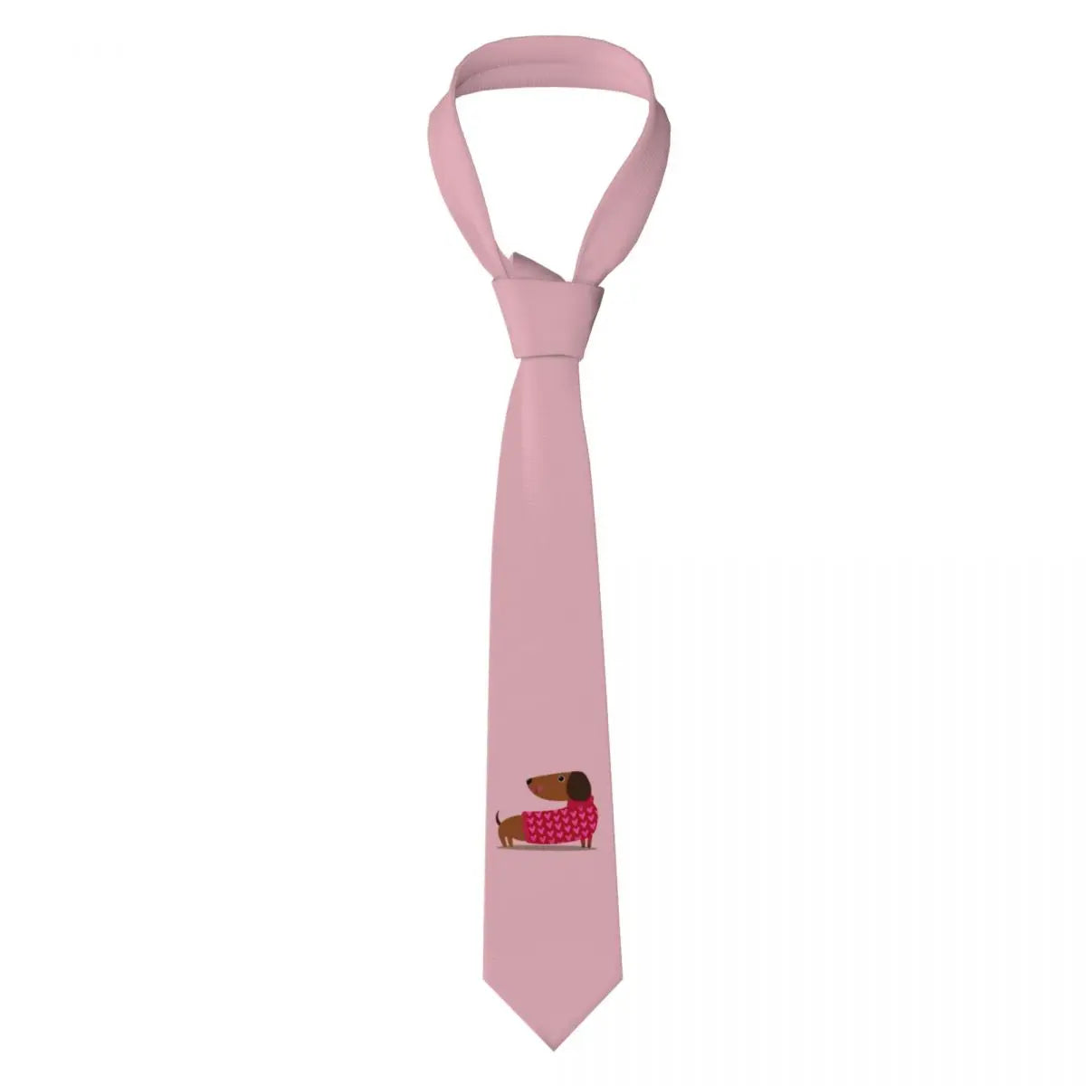 Dachshund Print Men’s Tie – Sausage Dog Novelty Necktie Gift