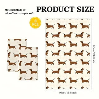 Dachshund Kitchen Towel – Cute Dish Towel for Dog Lovers