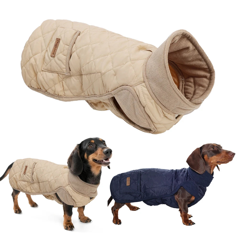 Long Dog Winter Jacket – Water-Repellent Dachshund Coat