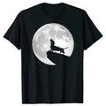 Moon Dachshund Lover T-Shirt for Women | Wiener Dog Graphic Tee