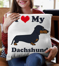 Dachshund Cushion Cover – Cute Sausage Dog Print Pillow Cover for Sofa & Bedroom