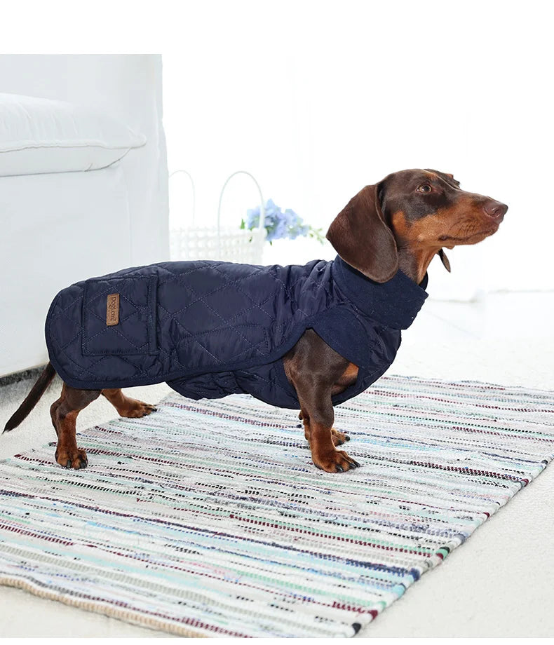 Long Dog Winter Jacket – Water-Repellent Dachshund Coat