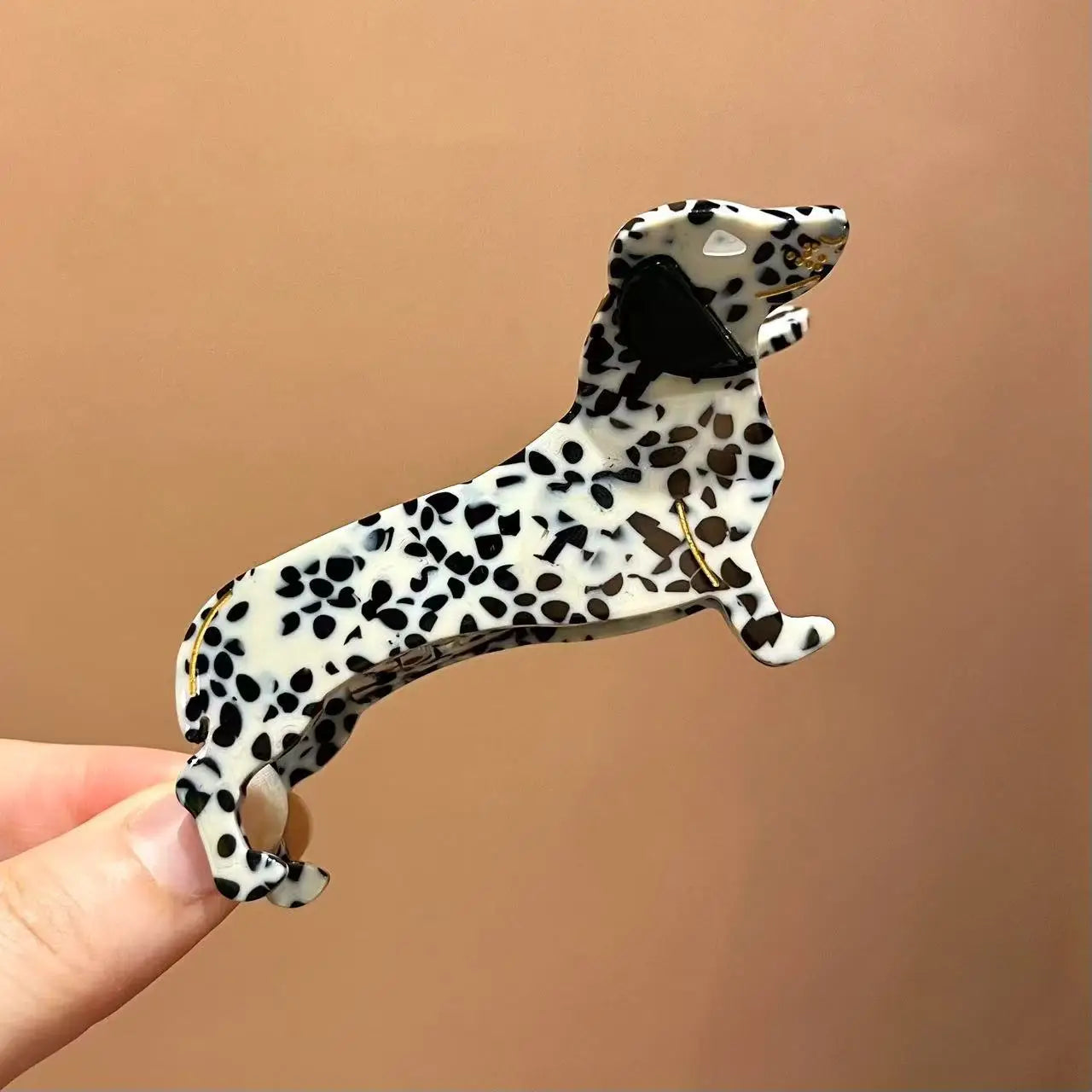 Long Dog Hair Clip – Dachshund Acetate Clip